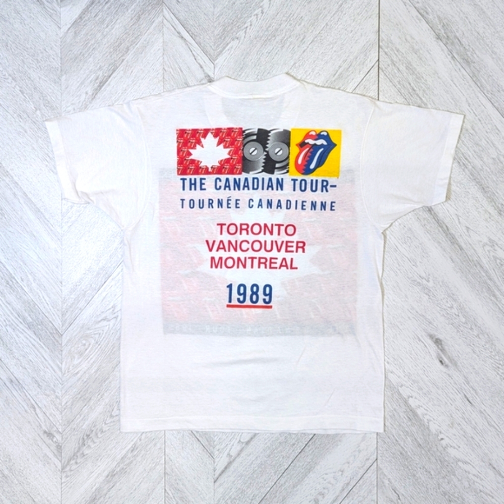 Vintage The Rolling Stones Concert Tee Steel Wheels the Canadian Tour 1989 - Picture 2 of 3